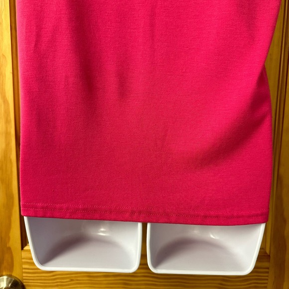 EUC! Elings Women’s Sz M Pink Pullover Tank Top With Cold Shoulder Straps, V565 - Picture 5 of 10